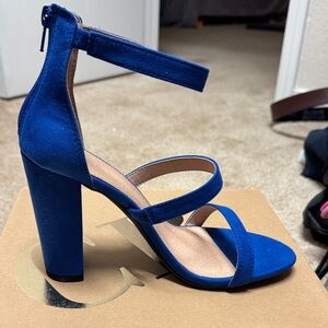 Charlotte Russe Cobalt Suede heels